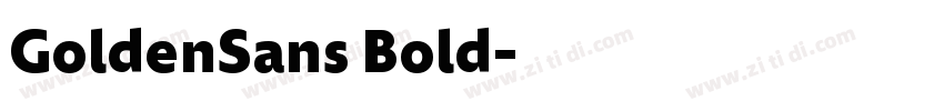 GoldenSans Bold字体转换